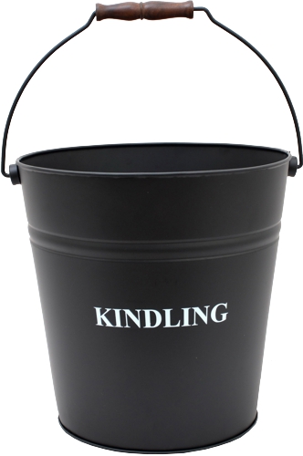 Large Kindling Bucket - Black