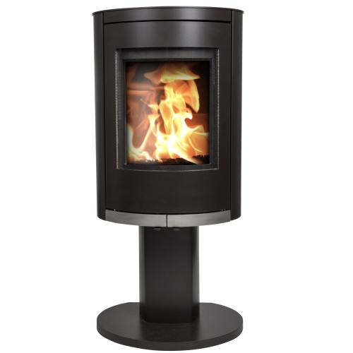 MI Fires Ovale  P - Tall on Pedestal - Wood Burning Stove 5kW - EcoDesign Ready