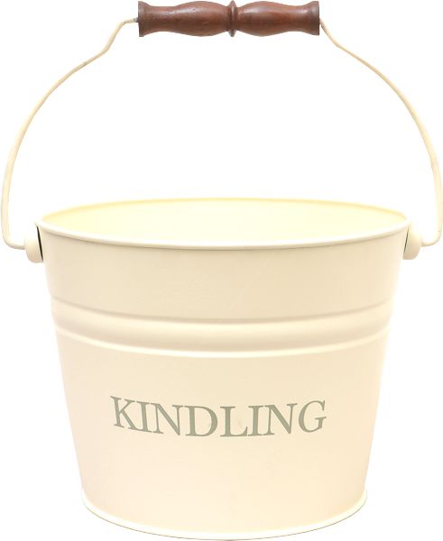 Small Kindling Bucket - Cream