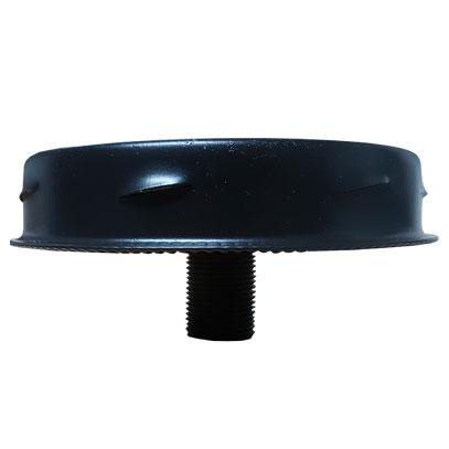 Sflue - 125mm - Tee Cap with Drain - Black (2153205B)